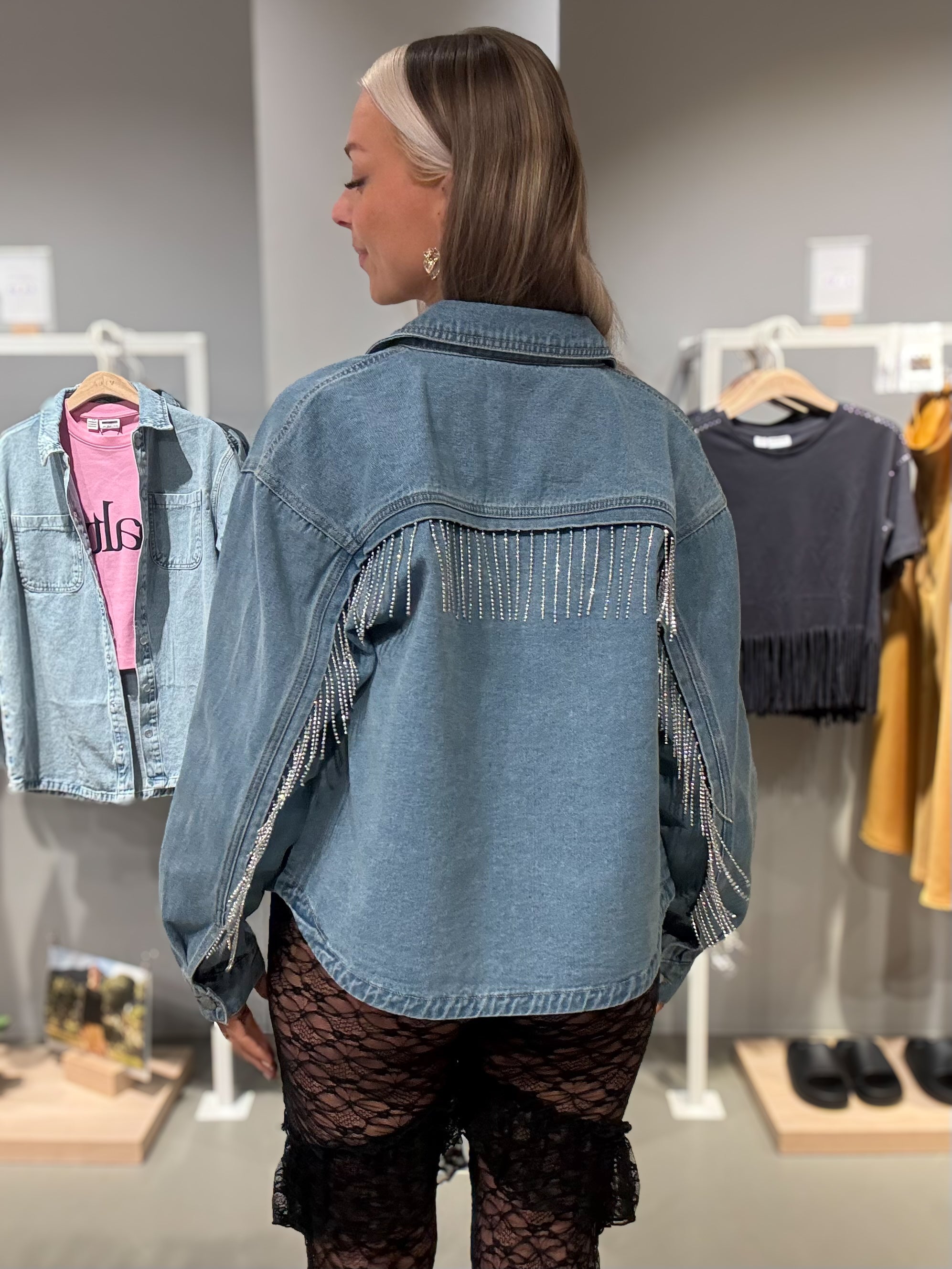 NMALVA Shacket - Light Blue Denim